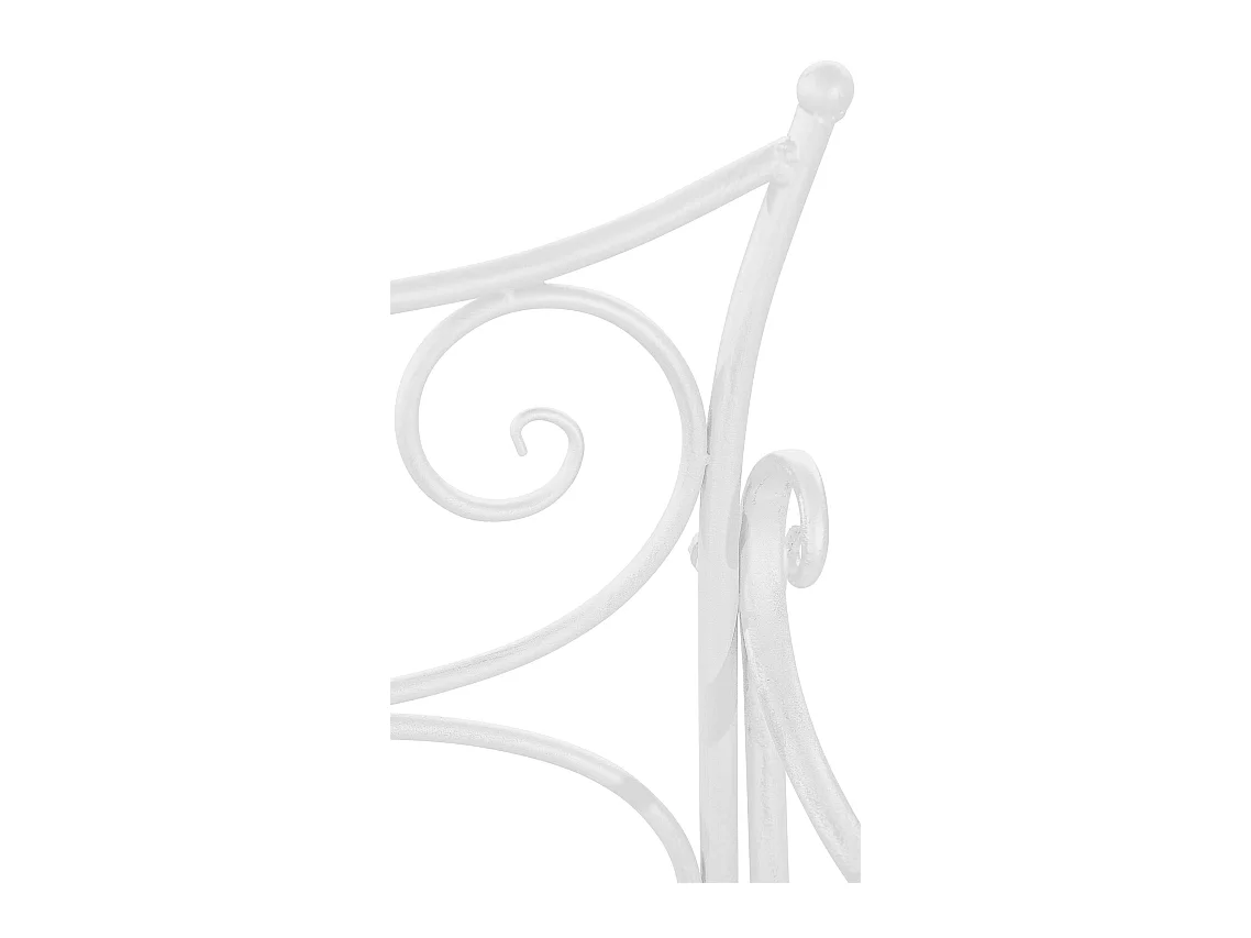 Gartenbank - Metall - weiß - Tara