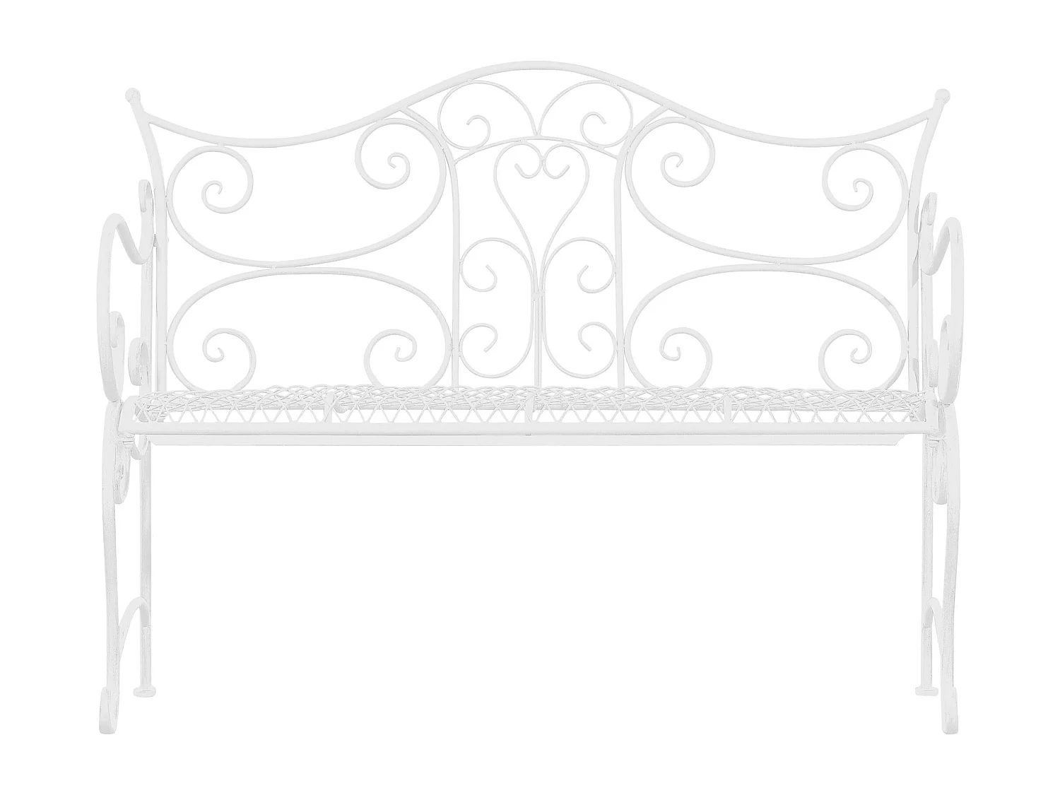Gartenbank - Metall - weiß - Tara