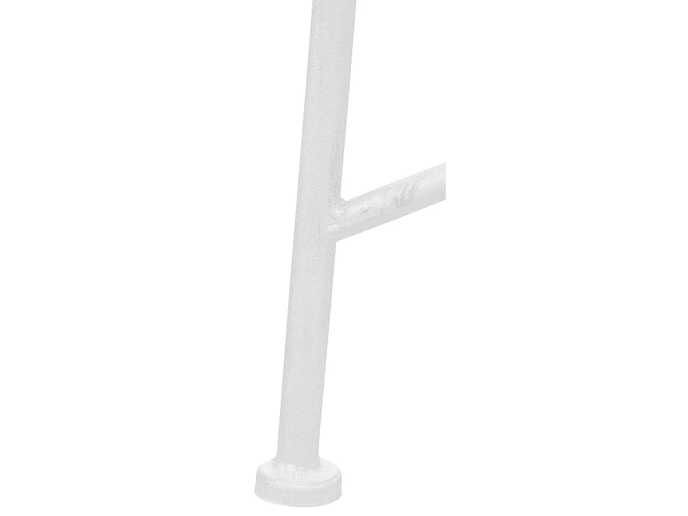 Banc de jardin - Métal & Acier inoxydable - Blanc - Tara