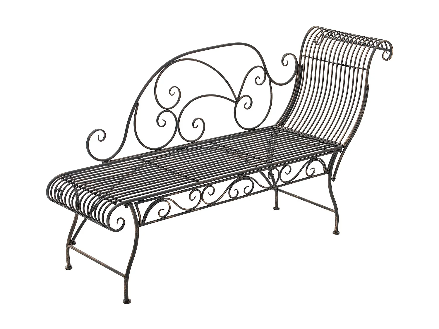 Chaise longue de jardin - Métal - Bronze - Karma