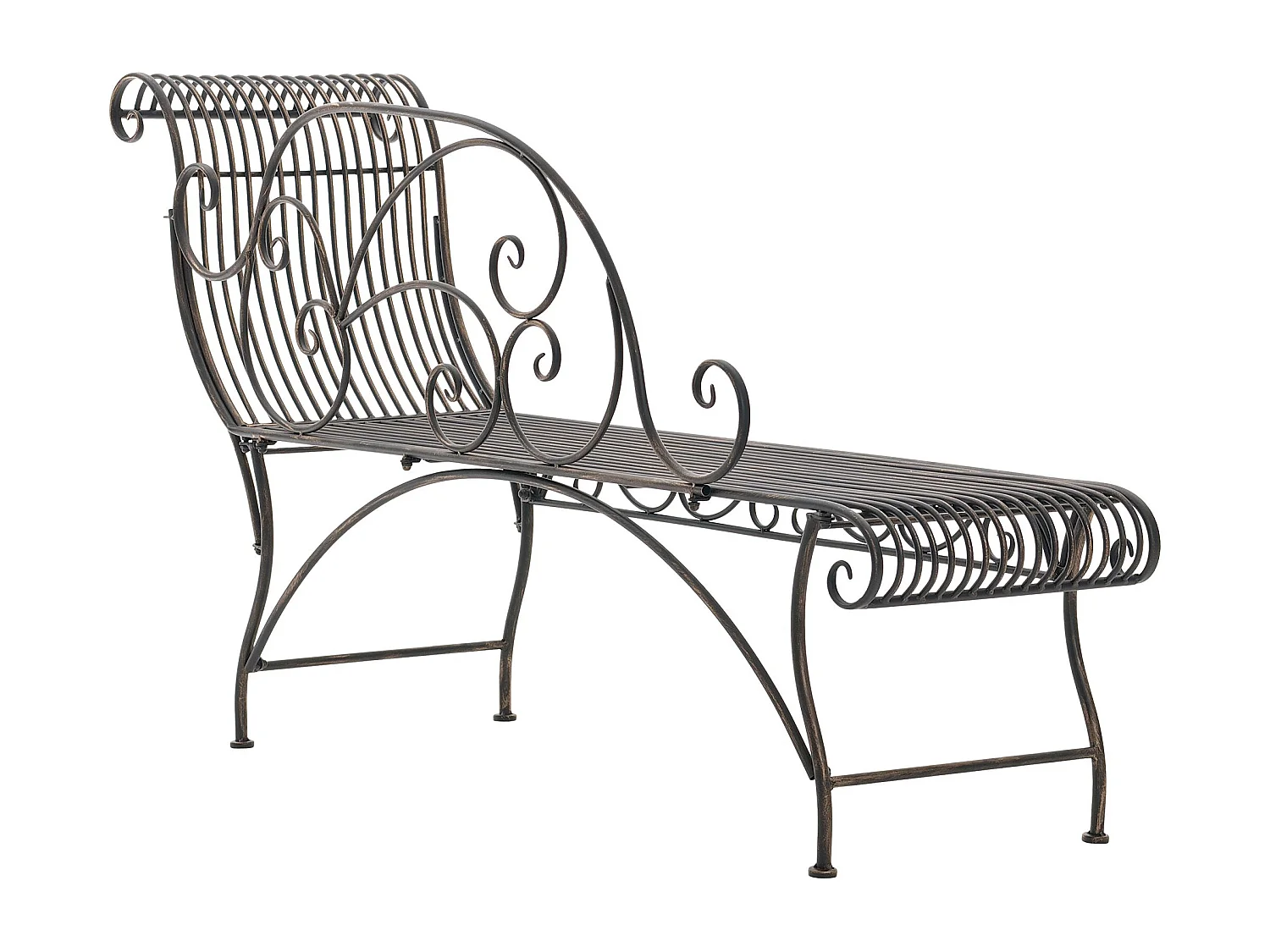 Chaise longue de jardin - Métal - Bronze - Karma