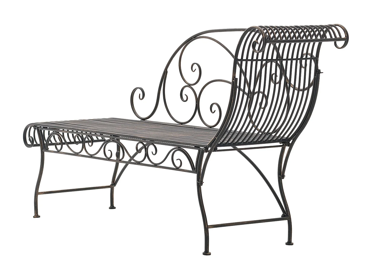 Chaise longue de jardin - Métal - Bronze - Karma