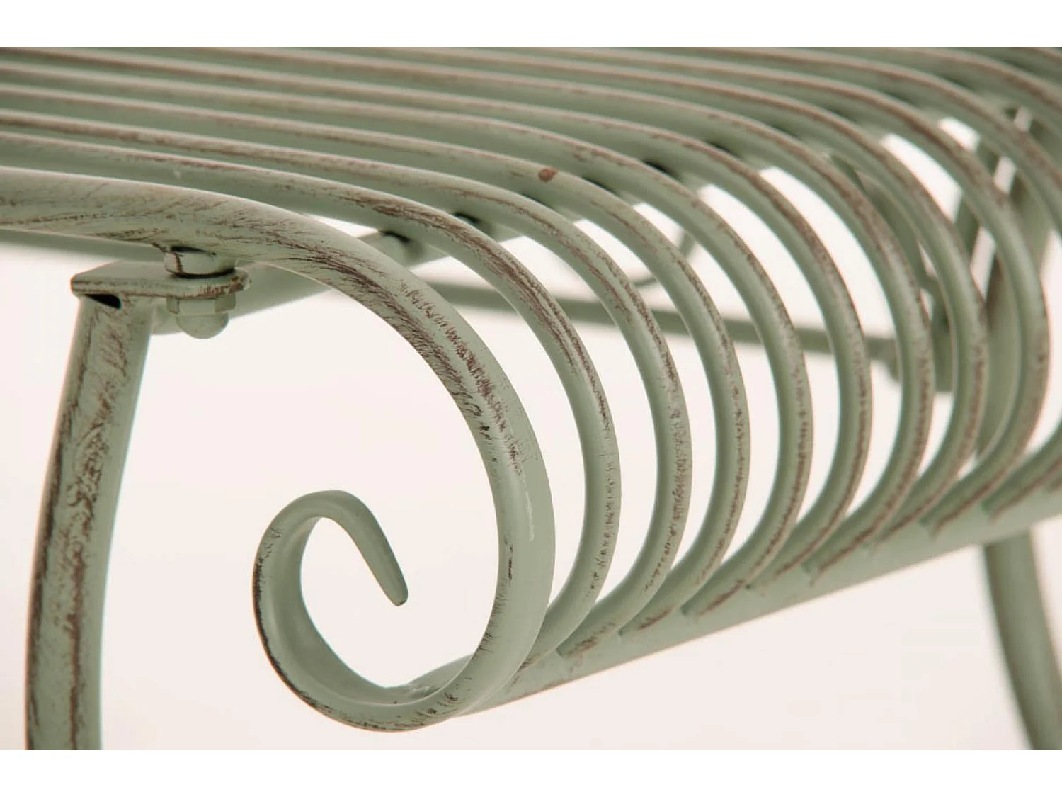 Chaise longue de jardin - Métal & Noir - Vert antique - Karma