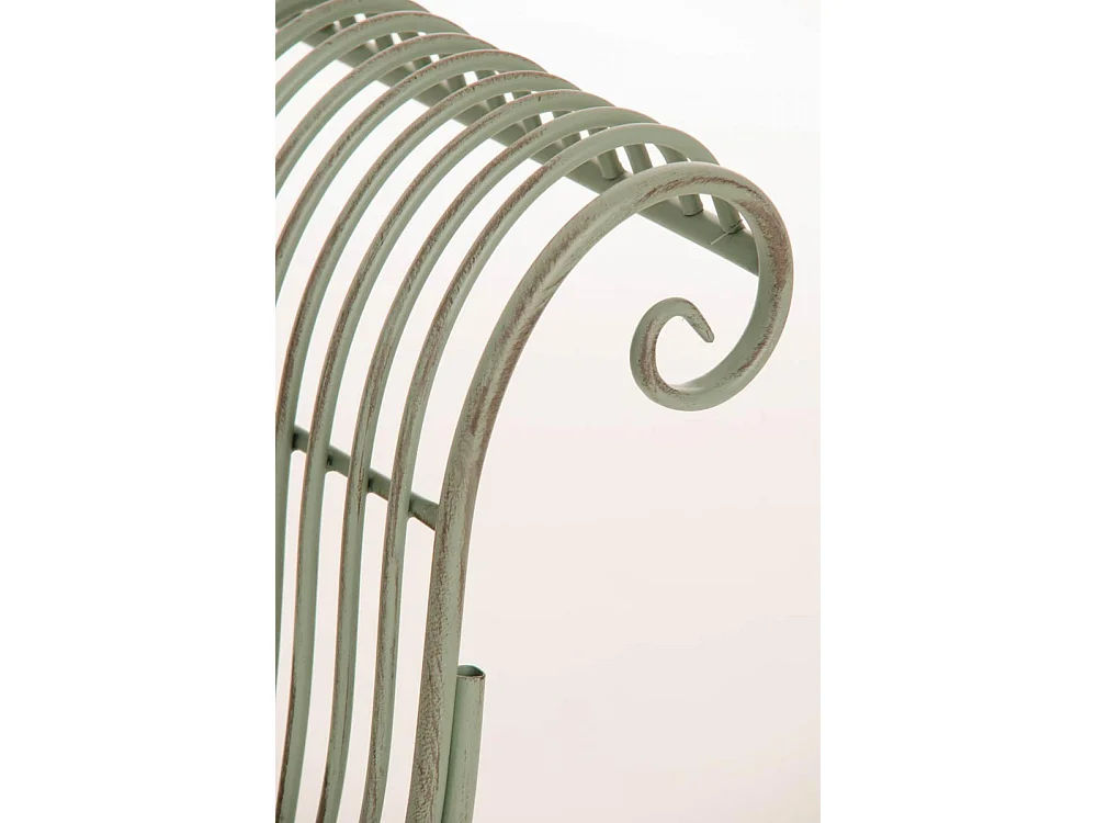 Chaise longue de jardin - Métal & Noir - Vert antique - Karma