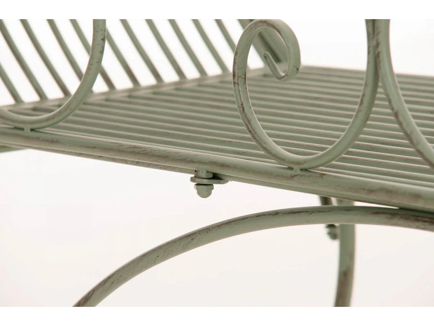 Chaise longue de jardin - Métal & Noir - Vert antique - Karma