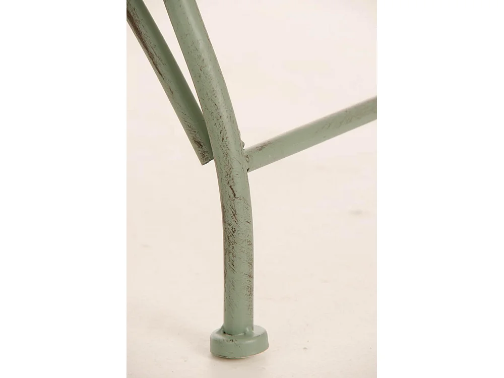 Chaise longue de jardin - Métal & Noir - Vert antique - Karma