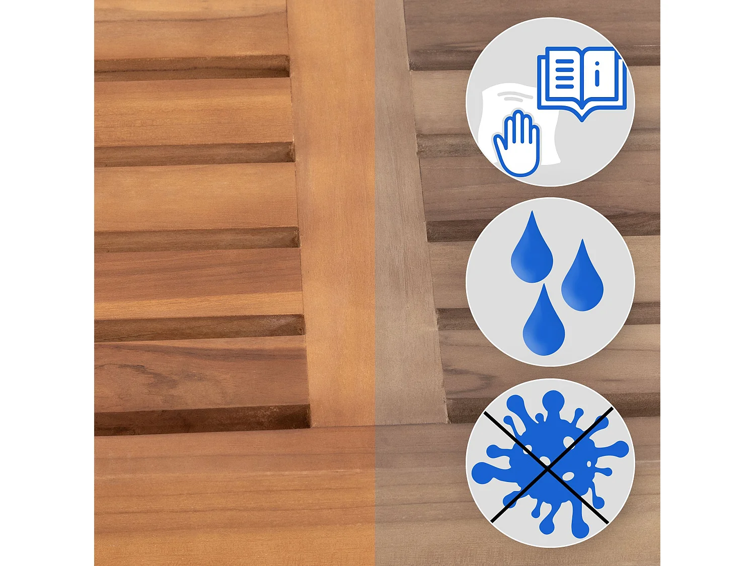 Banco de teca Halden teca|150 cm