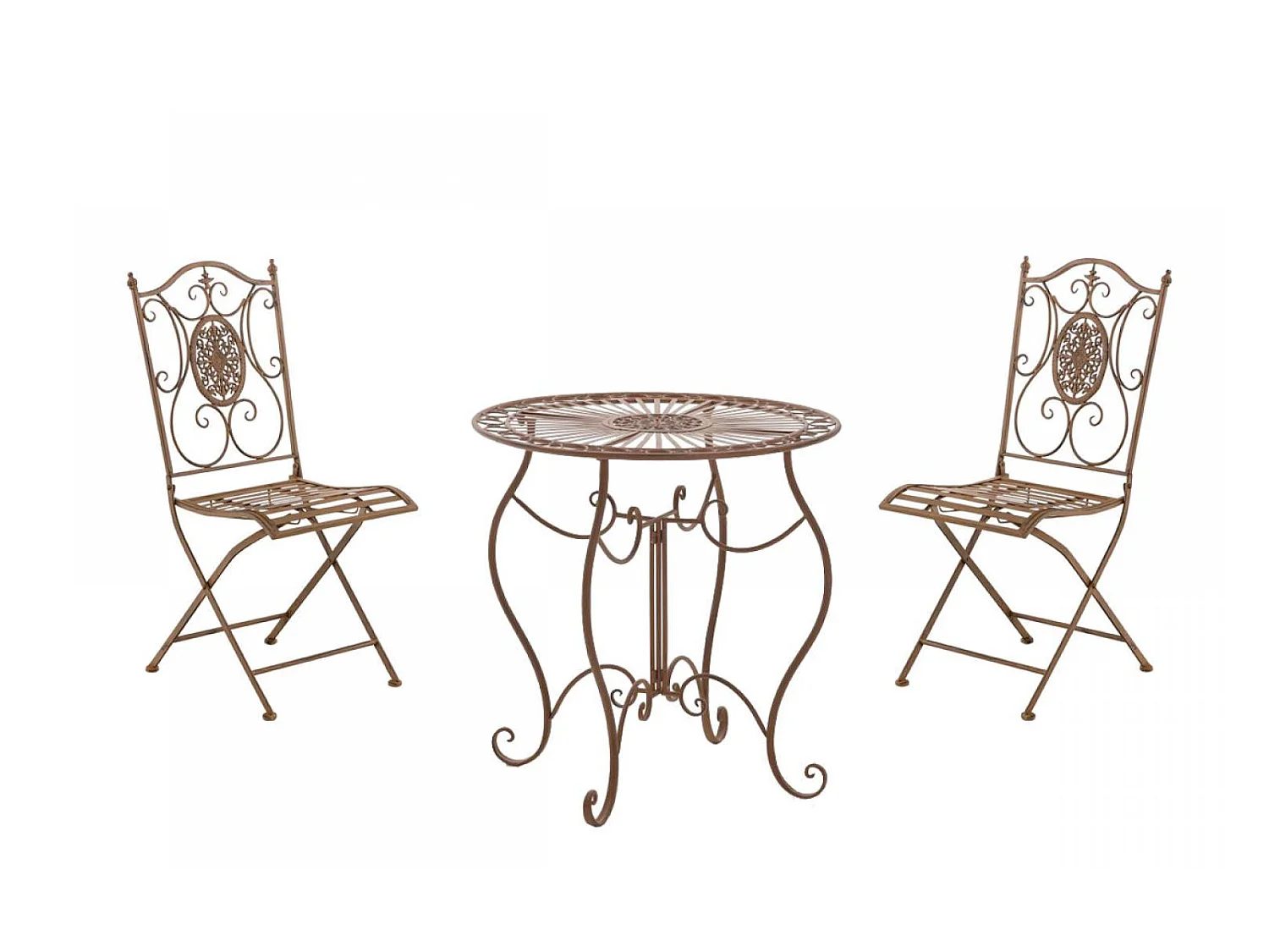 Ensemble de jardin - Table + 2 Chaises - Aldeano