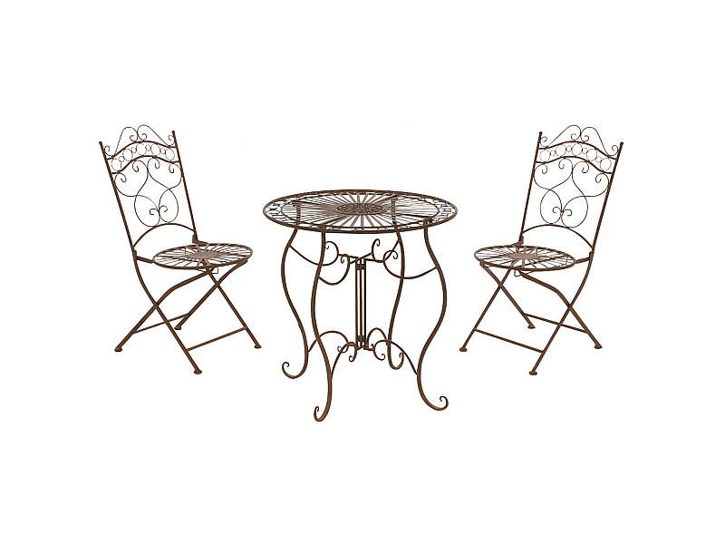 Ensemble de jardin - Table + 2 Chaises - Indra