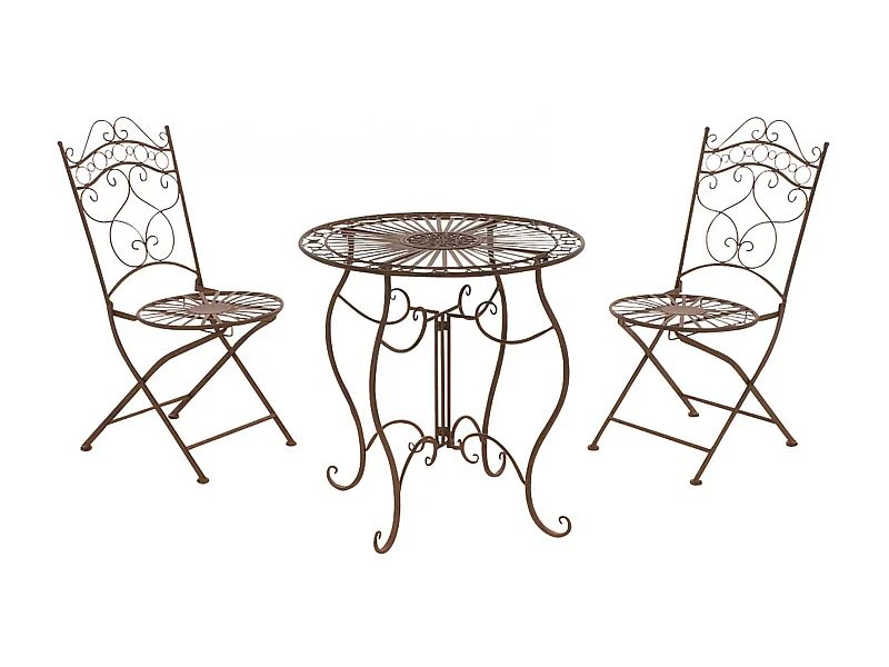 Ensemble de jardin - Table + 2 Chaises - Indra