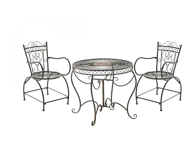 Ensemble de jardin - Table + 2 Chaises - Sheela