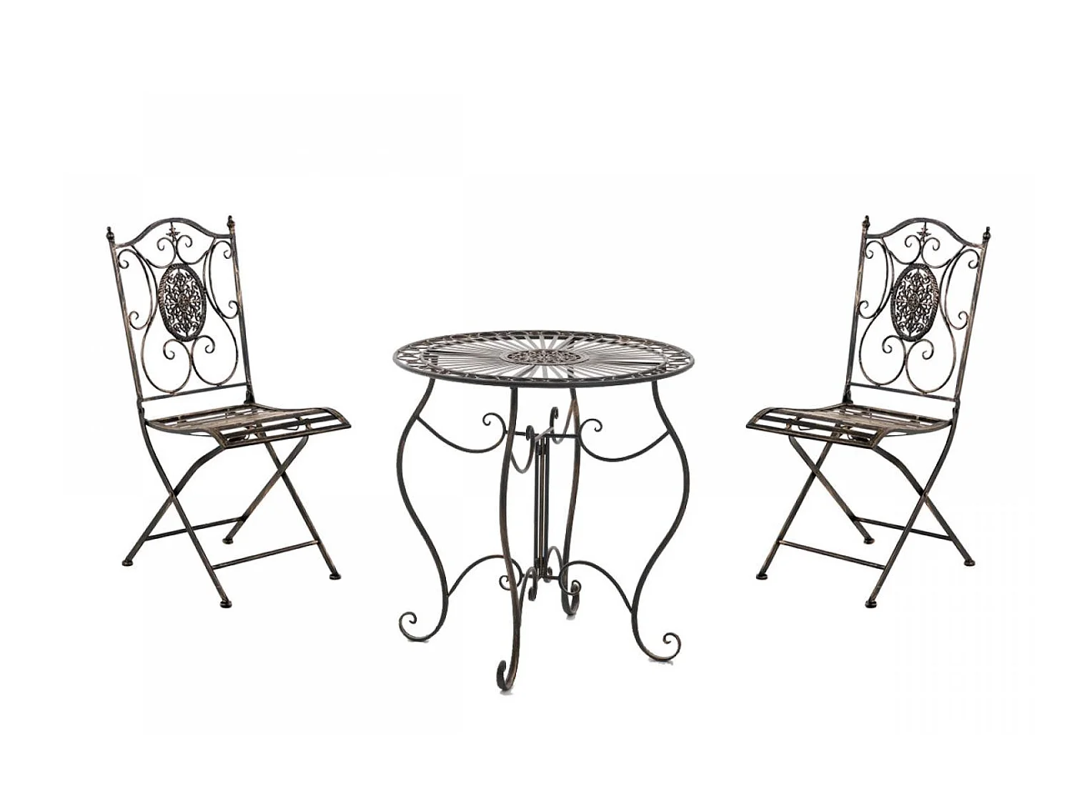 Ensemble de jardin - Table + 2 Chaises - Aldeano