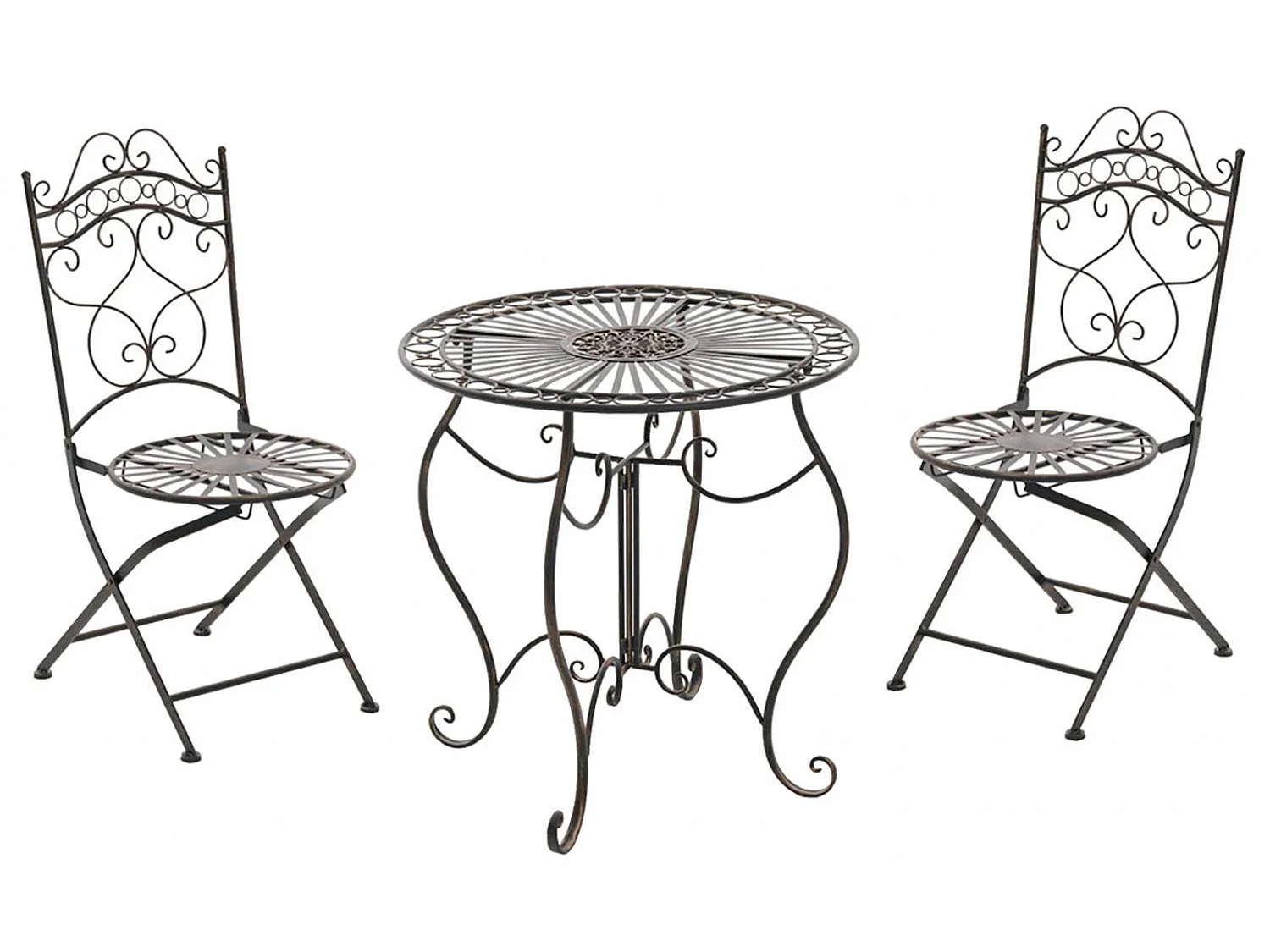 Ensemble de jardin - Table + 2 Chaises - Indra
