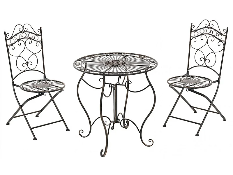 Ensemble de jardin - Table + 2 Chaises - Indra