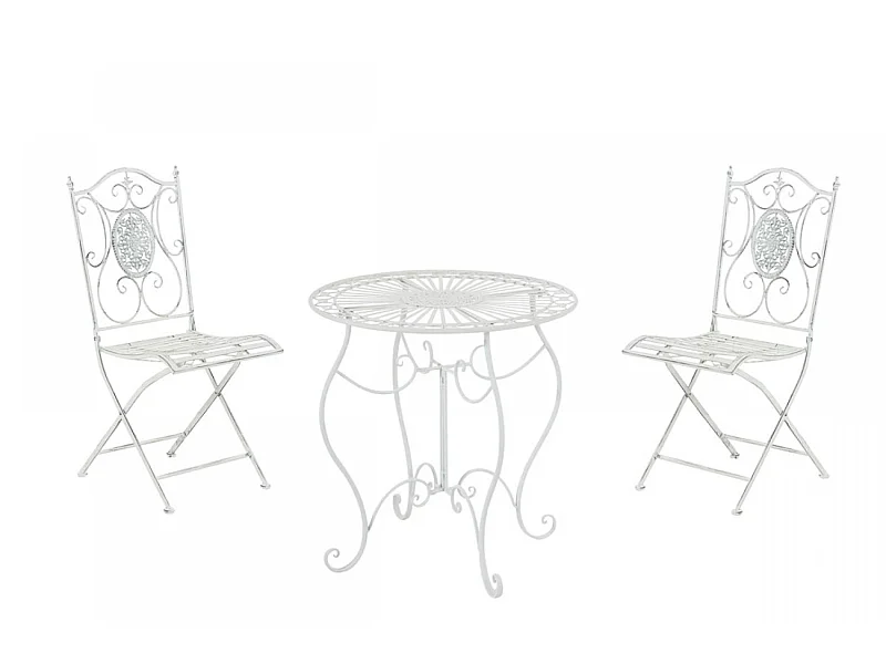Ensemble de jardin - Table + 2 Chaises - Aldeano
