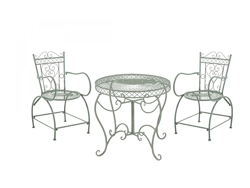 Gartenessgruppe - Tisch + 2 Stühle - Sheela