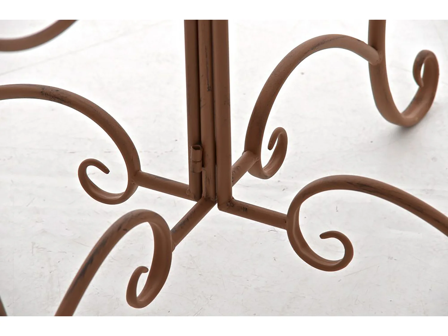 Bijzettafel tuin - rund 90cm - Metalen - Marron antique - Sheela