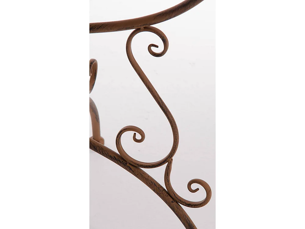 Bijzettafel tuin - rund 70cm - Metalen - Marron antique - Amanda