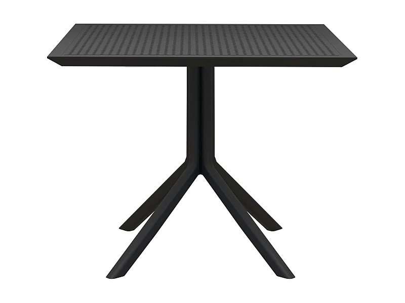 Table d'appoint de jardin - carré - Plastique - 80 x 80 cm - Noir - Sky