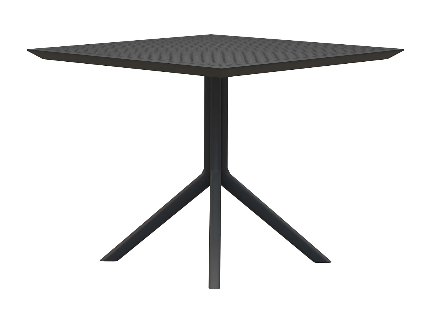 Bijzettafel tuin - vierkant - Kunststof - 80 x 80 cm - zwart - Sky