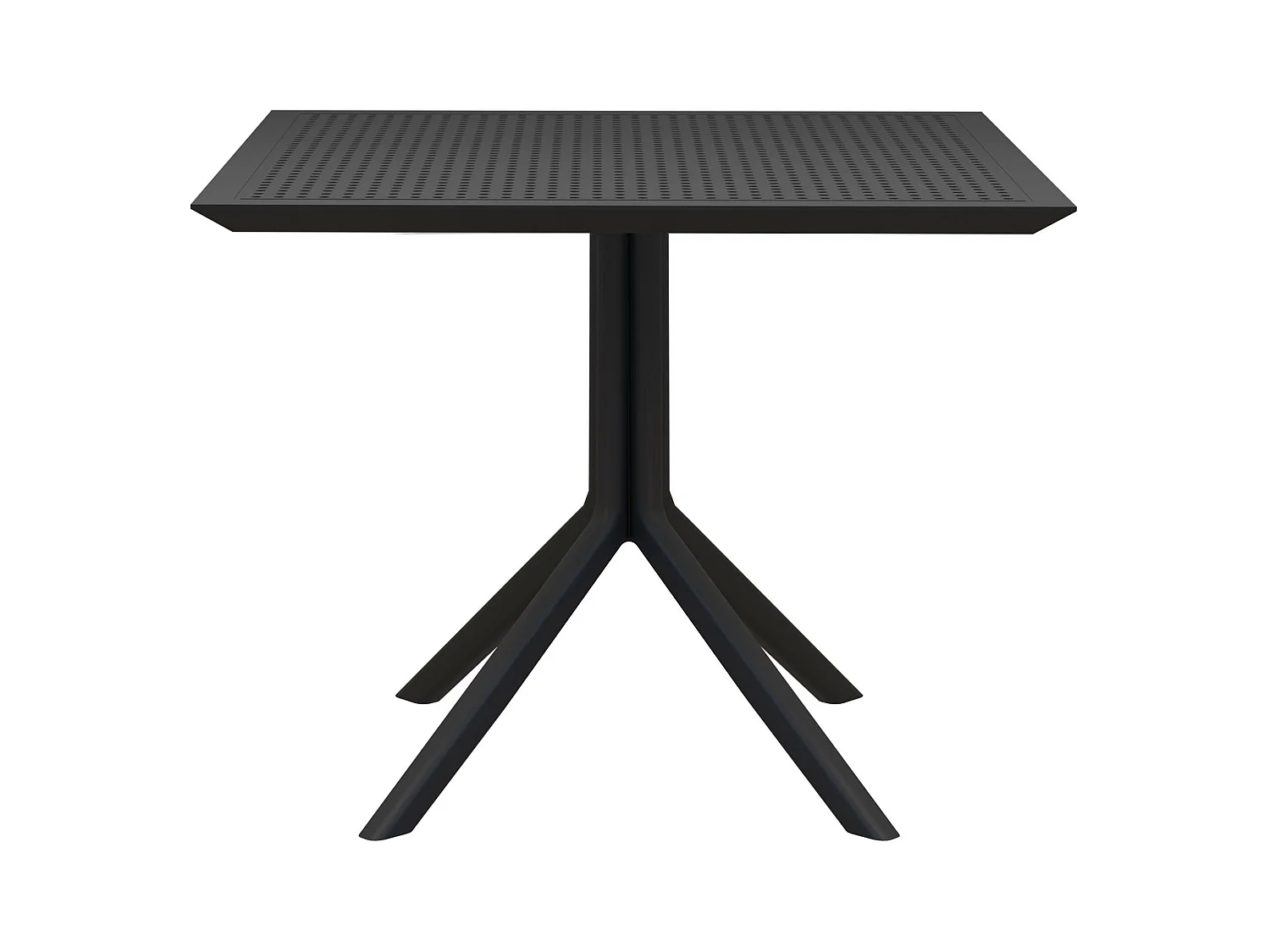 Table d'appoint de jardin - carré - Plastique - 80 x 80 cm - Noir - Sky
