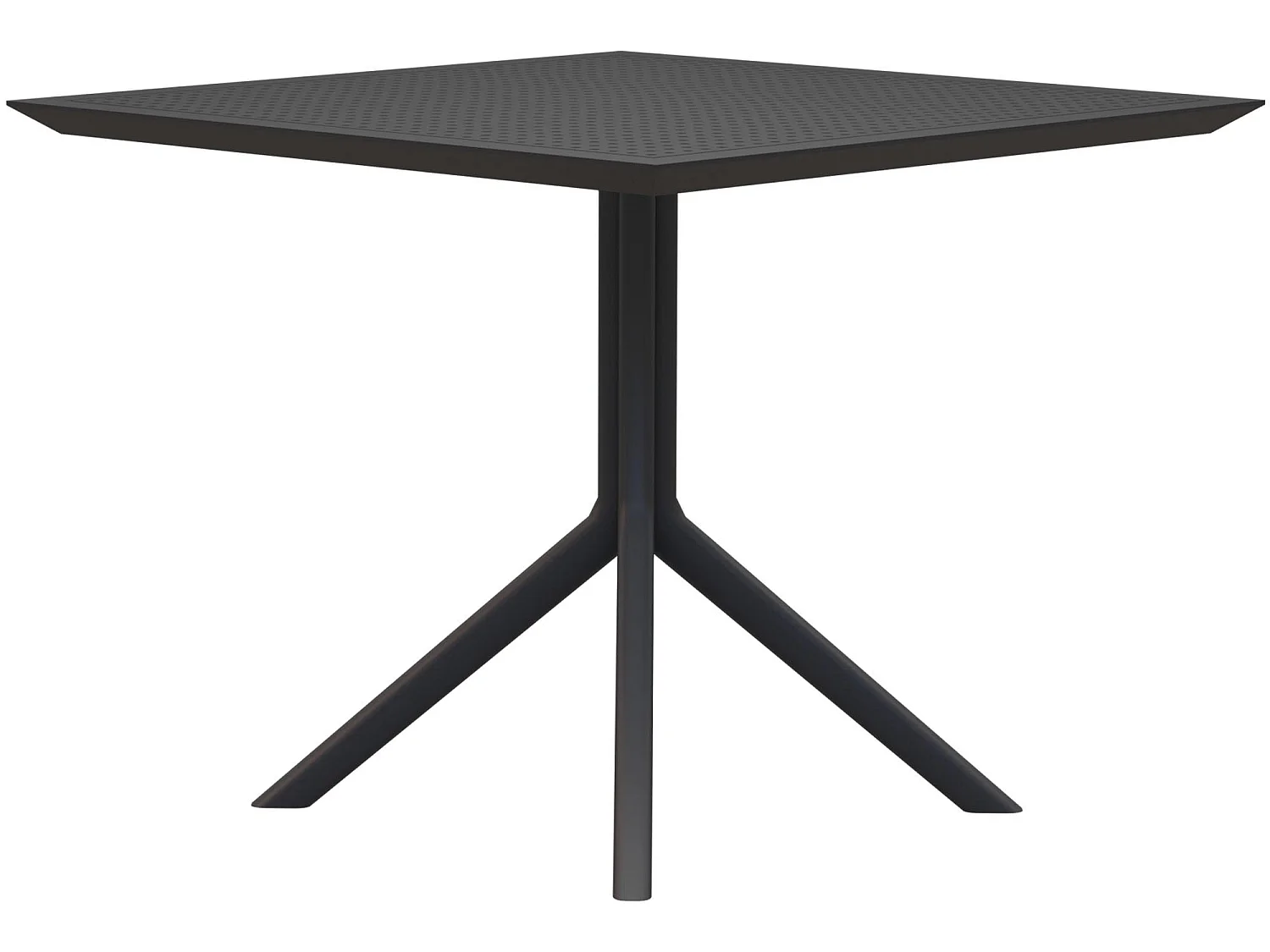 Table d'appoint de jardin - carré - Plastique - 80 x 80 cm - Noir - Sky