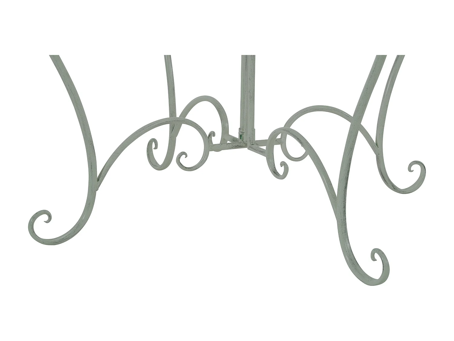 Table d'appoint de jardin - rond Ø 90 cm - Métal - Vert antique - Sheela