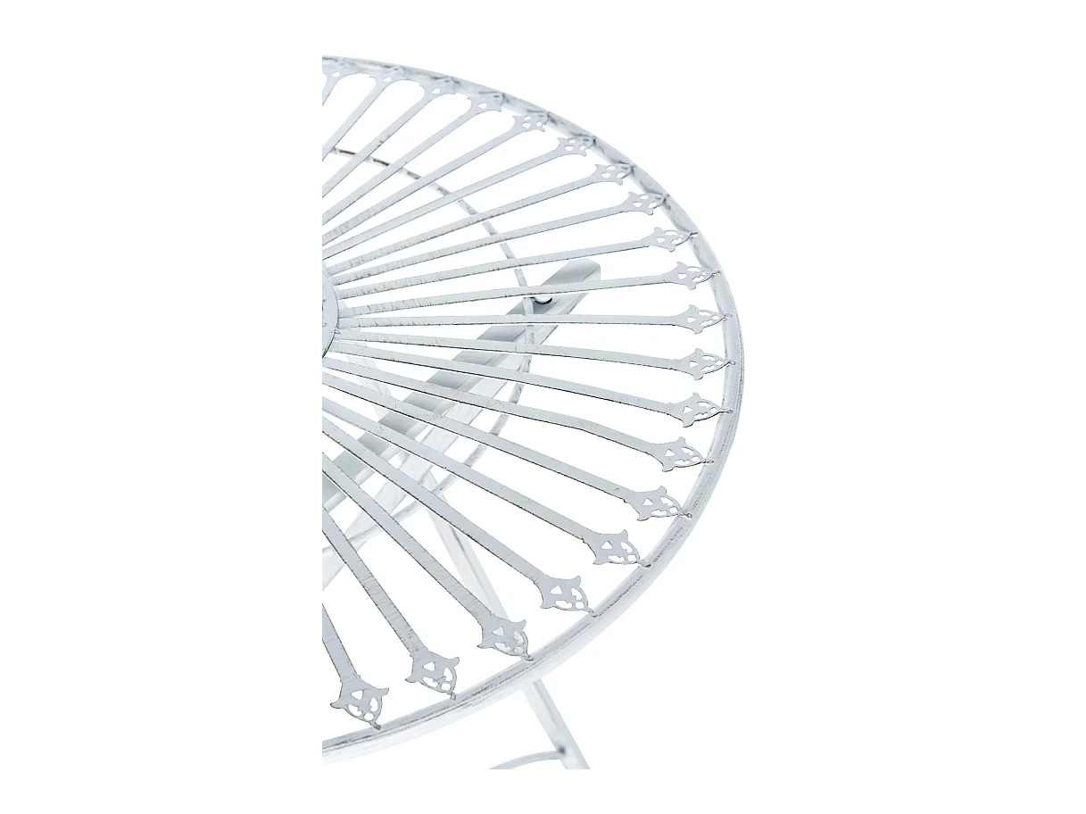 Table d'appoint de jardin - rund - Métal - Blanc antique - Tegal