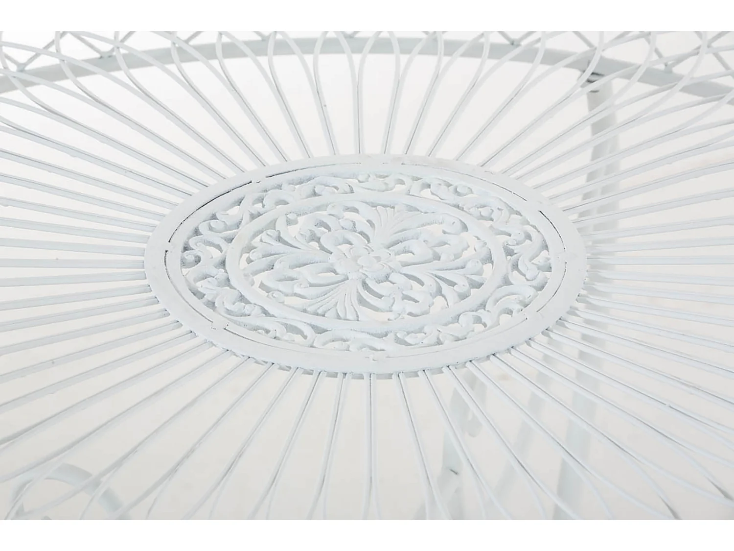 Tavolino da giardino - rund 90cm - Metallo - Blanc - Sheela