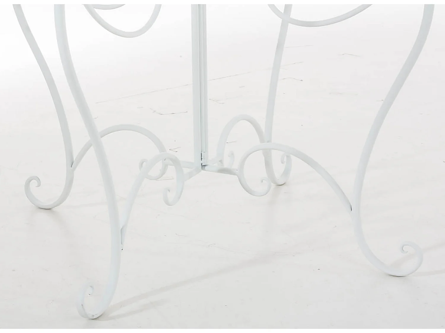 Tavolino da giardino - rund 90cm - Metallo - Blanc - Sheela