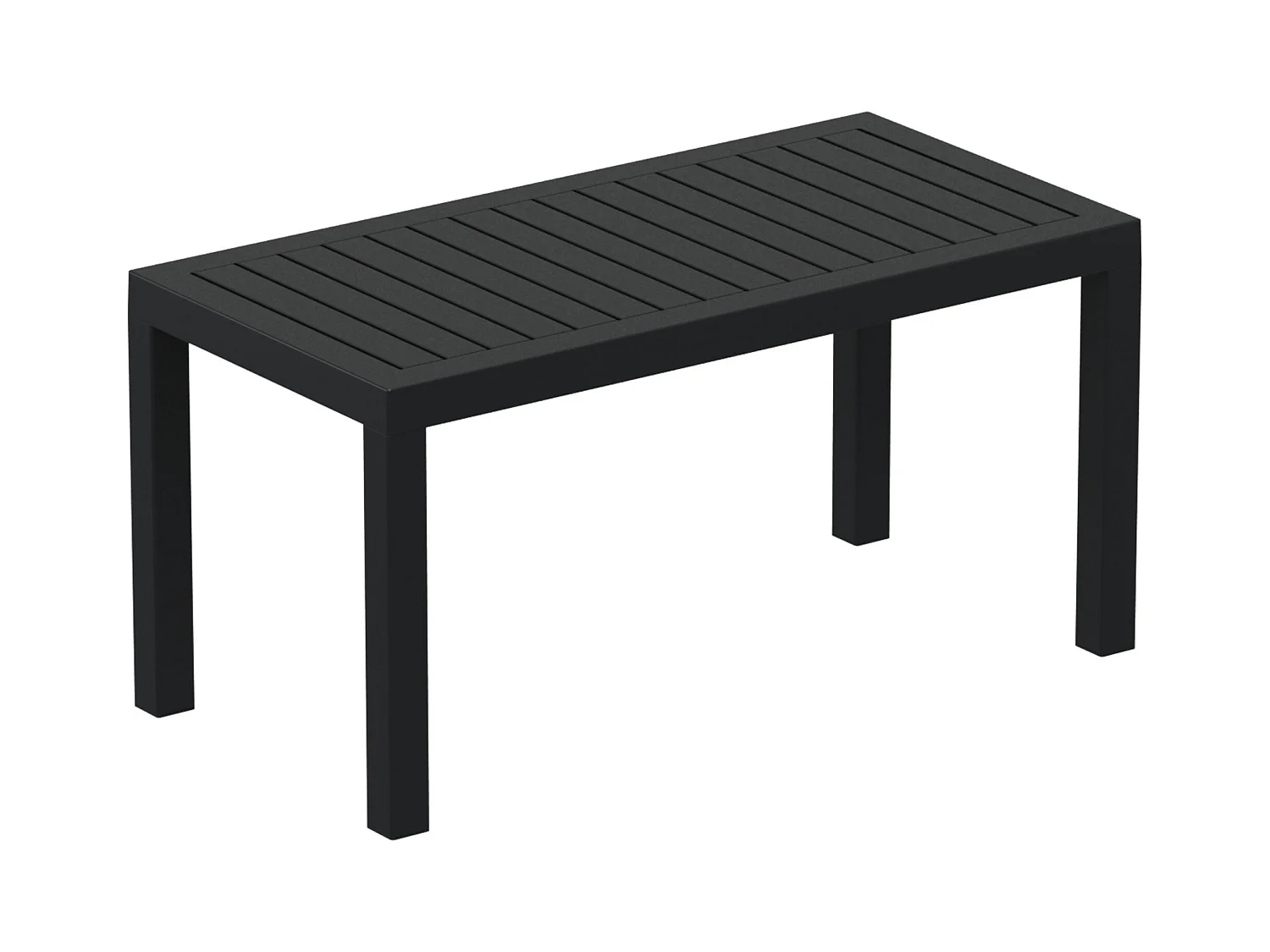 Table d'appoint de jardin - eckig - Plastique - 90 x 45cm - Noir - Ocean