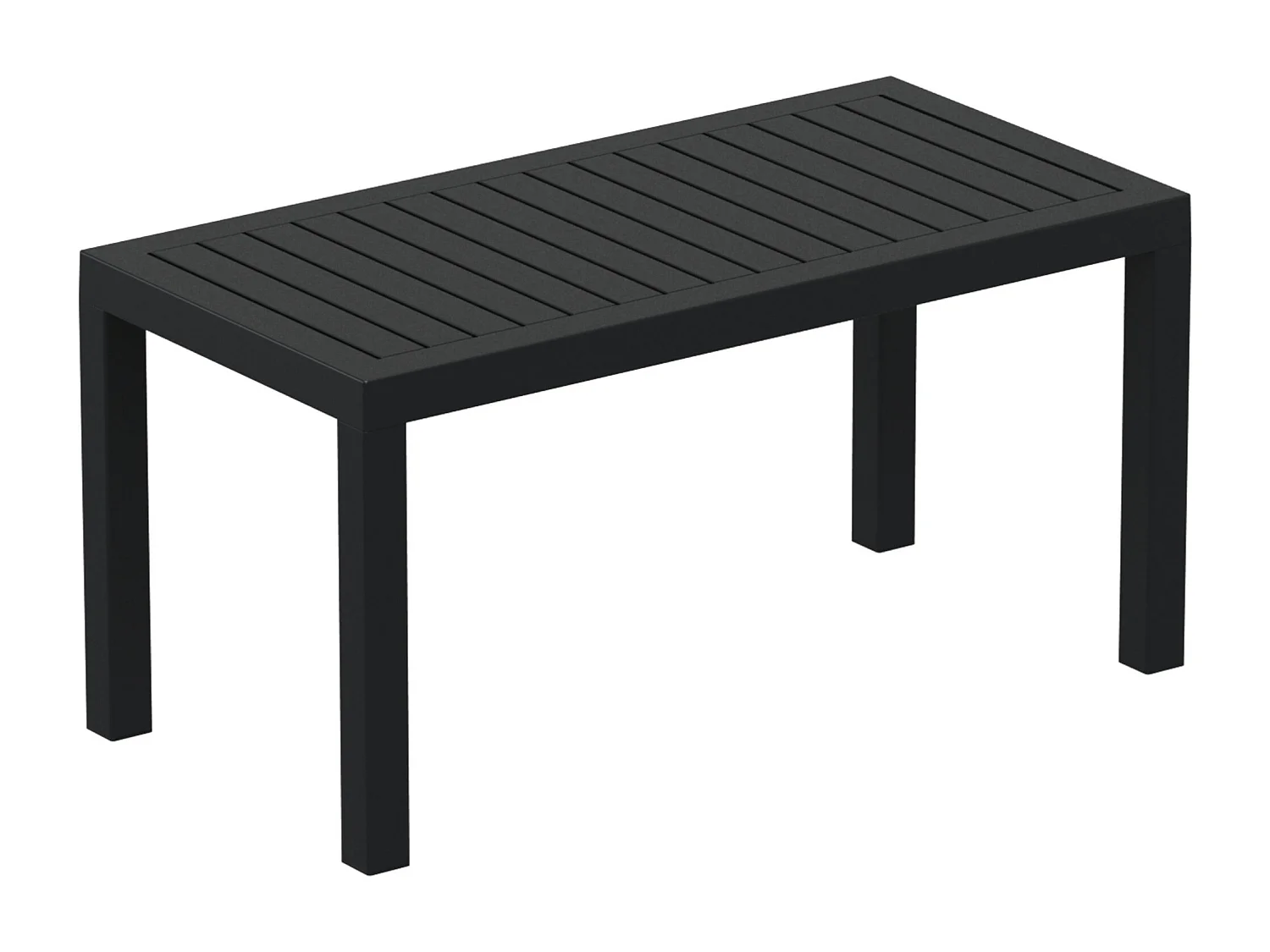 Table d'appoint de jardin - eckig - Plastique - 90 x 45cm - Noir - Ocean