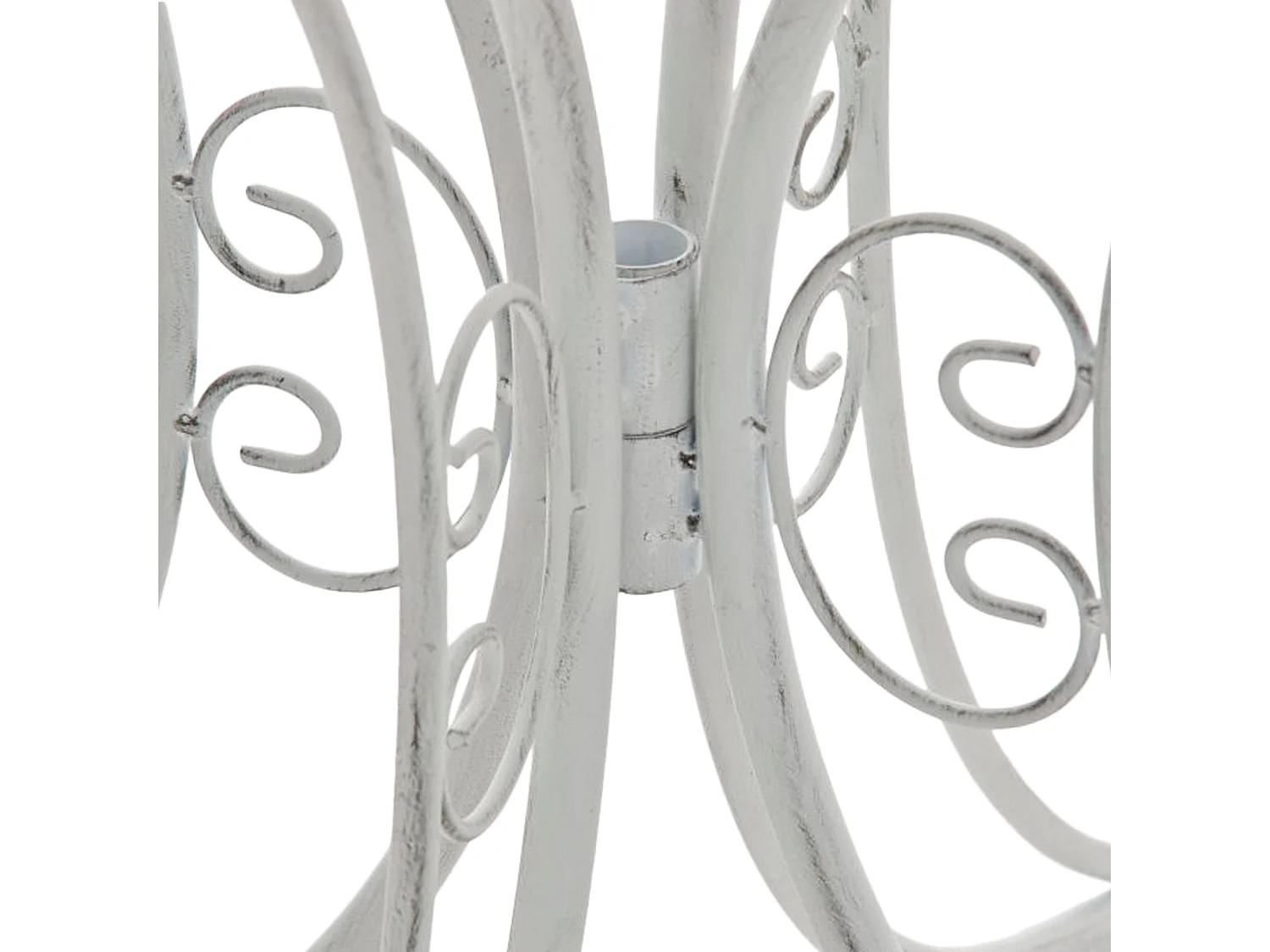 Bijzettafel tuin - rond Ø 70 cm - Metalen - Blanc antique - Hari