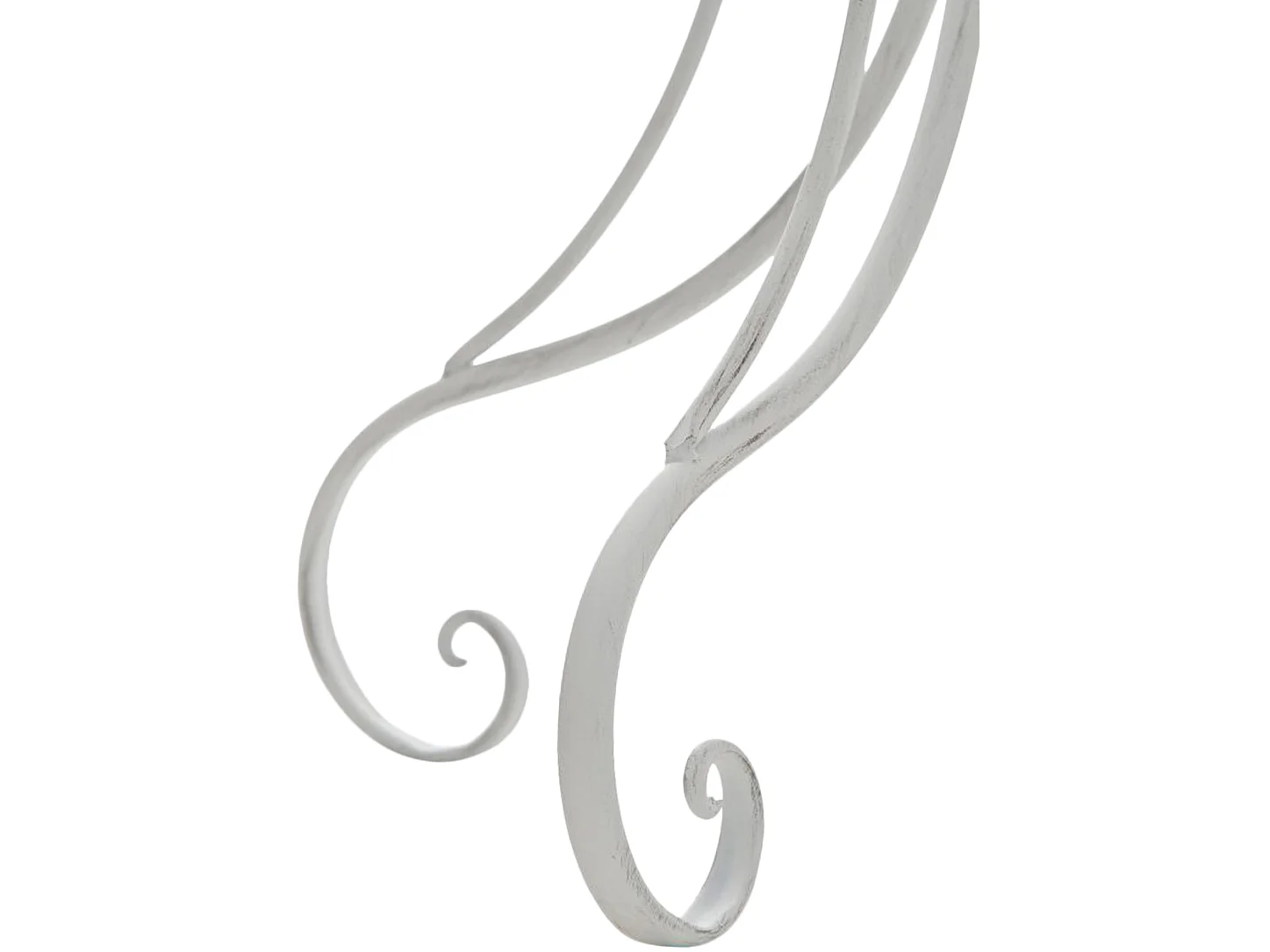 Table d'appoint de jardin - rond Ø 70 cm - Métal - Blanc antique - Hari