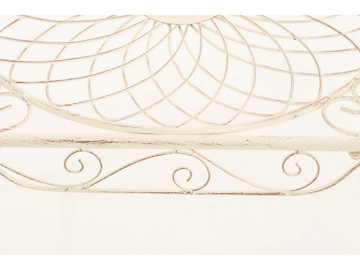 Table d'appoint de jardin - carré - Métal - 49 x 45 cm - Crème antique - Zarina
