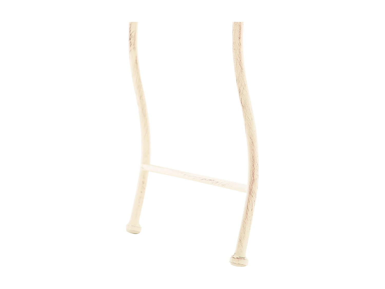Bijzettafel tuin - vierkant - Metaal - 49 x 45 cm - antiek/creme - Zarina