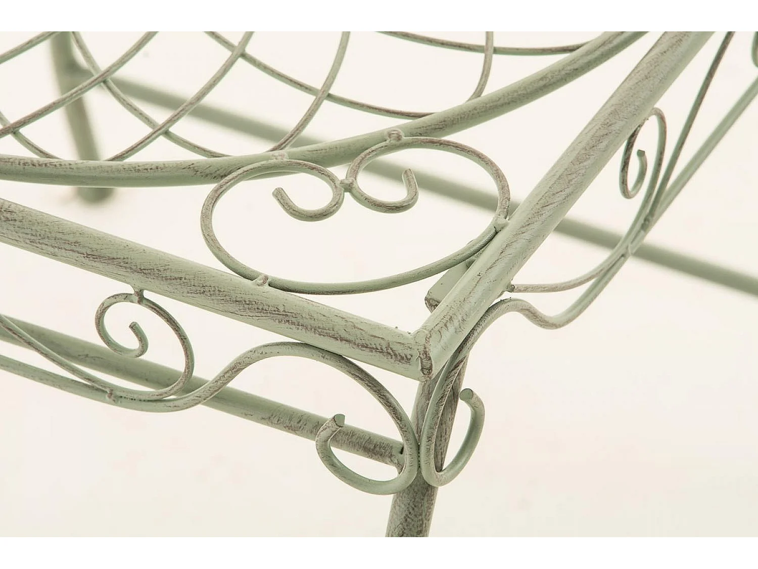 Bijzettafel tuin - vierkant - Metaal - 49 x 45 cm - antiek/groen - Zarina