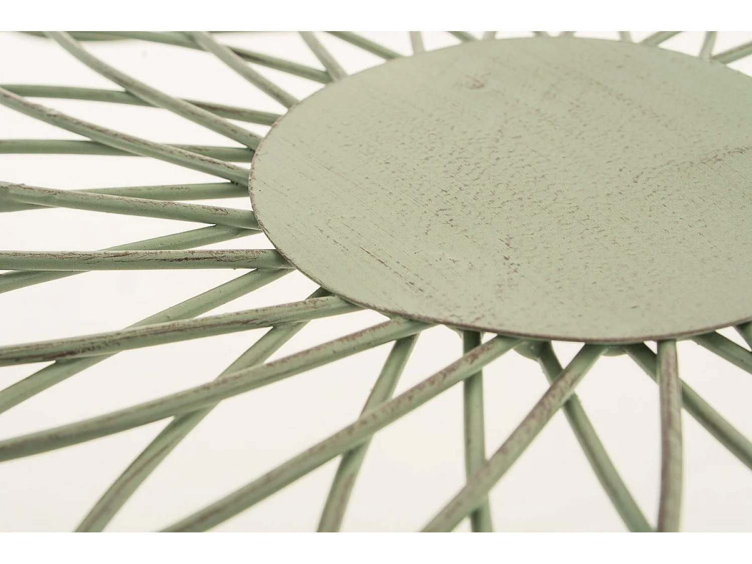 Bijzettafel tuin - vierkant - Metaal - 49 x 45 cm - antiek/groen - Zarina