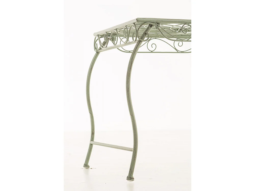 Bijzettafel tuin - vierkant - Metaal - 49 x 45 cm - antiek/groen - Zarina