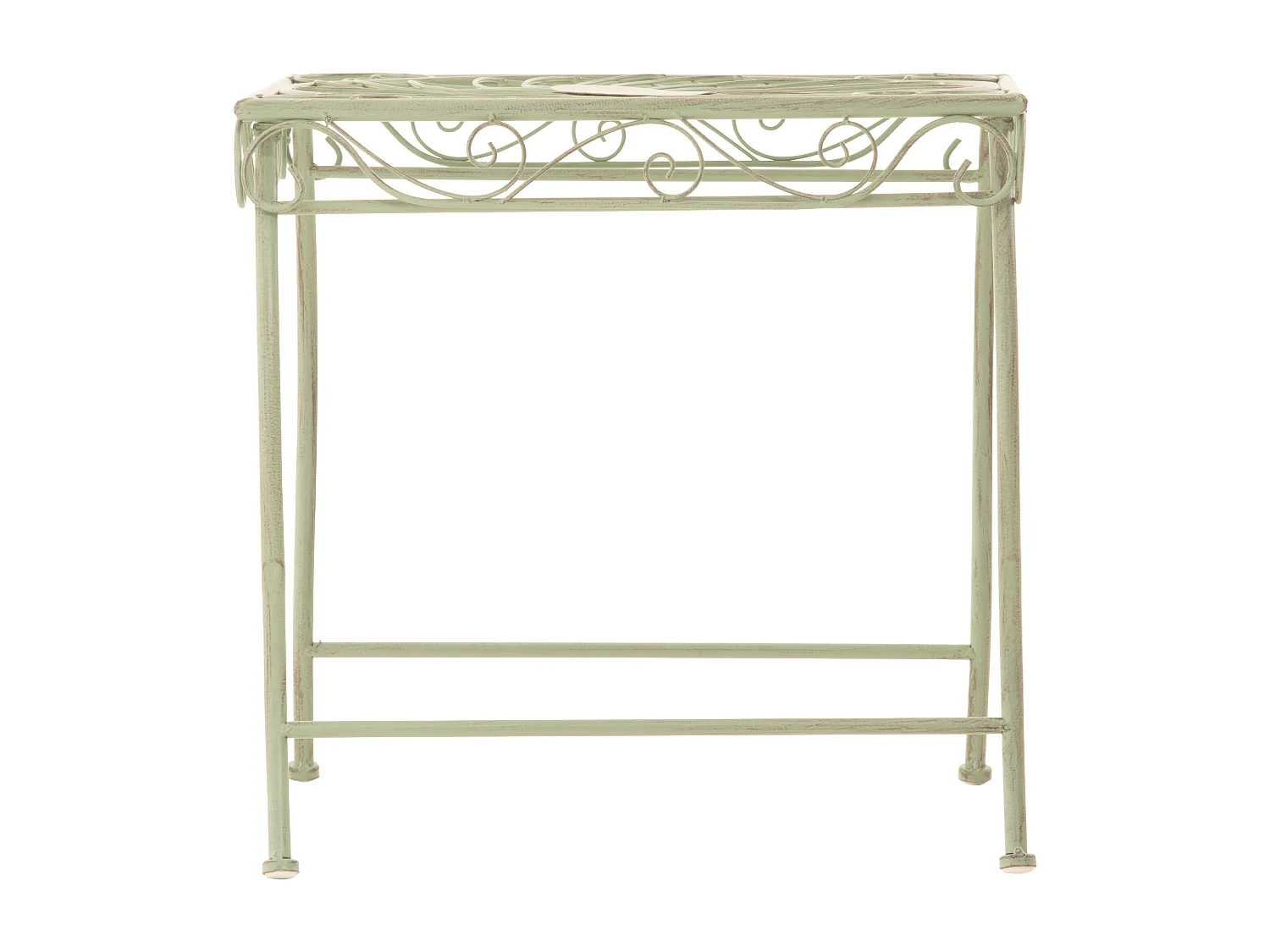 Table d'appoint de jardin - carré - Métal - 49 x 45 cm - Vert antique - Zarina