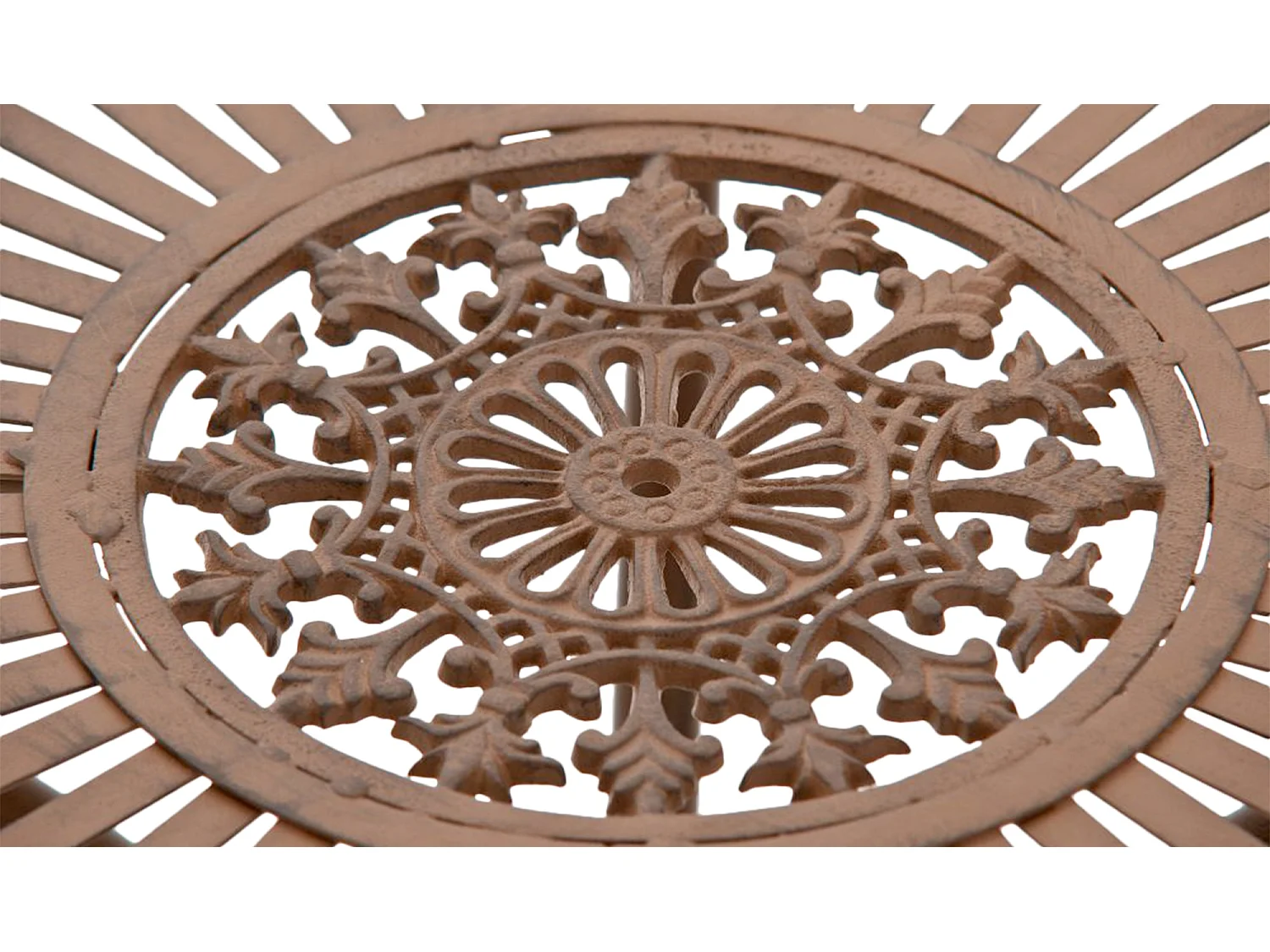 Bijzettafel tuin - rond Ø 70 cm - Metalen - Marron antique - Hari