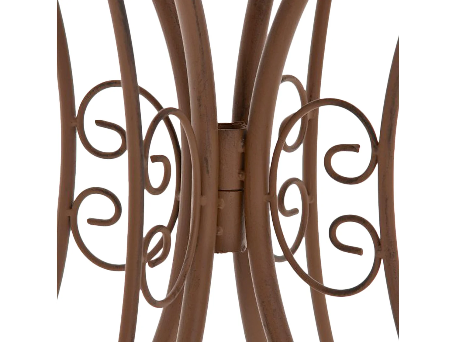 Table d'appoint de jardin - rond Ø 70 cm - Métal - Marron antique - Hari