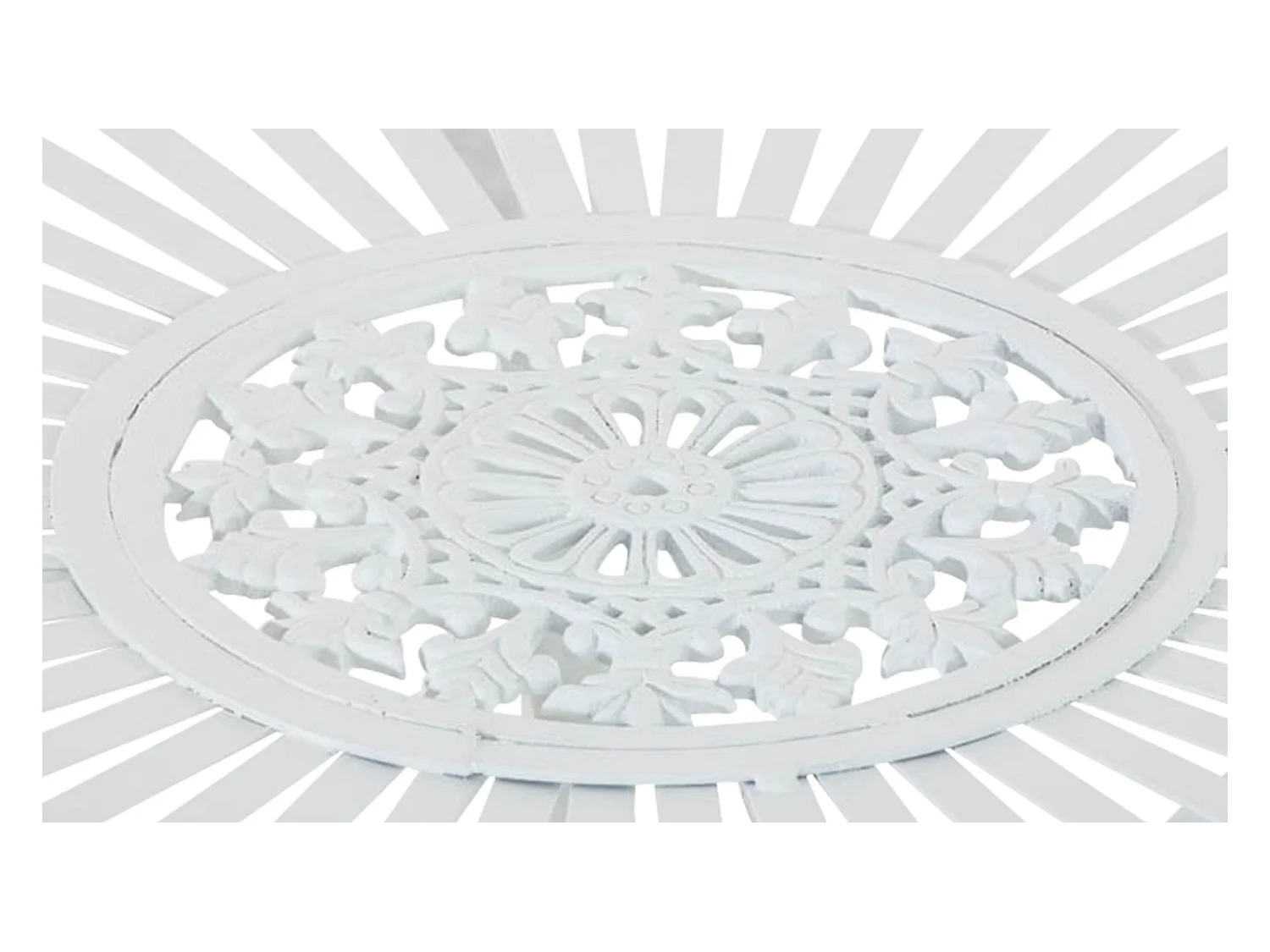 Bijzettafel tuin - rond Ø 70 cm - Metalen - Blanc - Hari