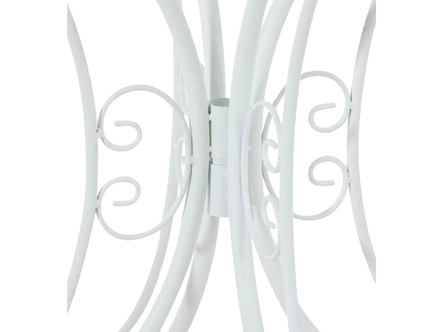 Table d'appoint de jardin - rond Ø 70 cm - Métal - Blanc - Hari