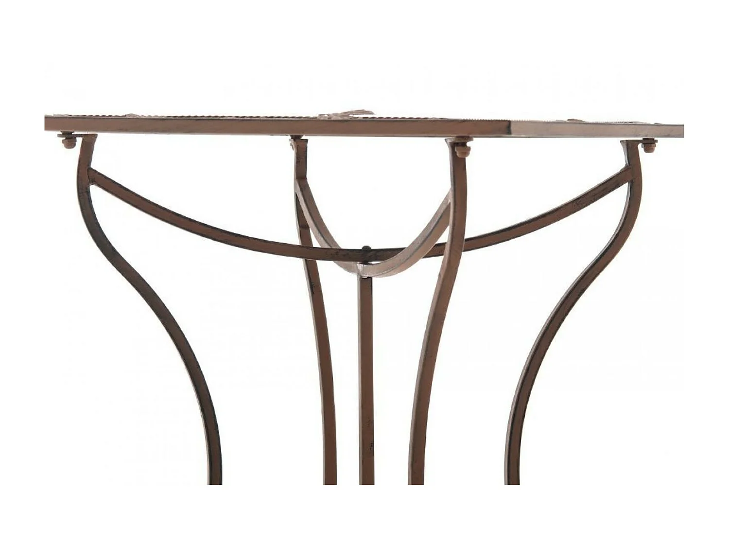 Table d'appoint de jardin - carré - Métal - 60 x 60 cm - Marron antique - Asina