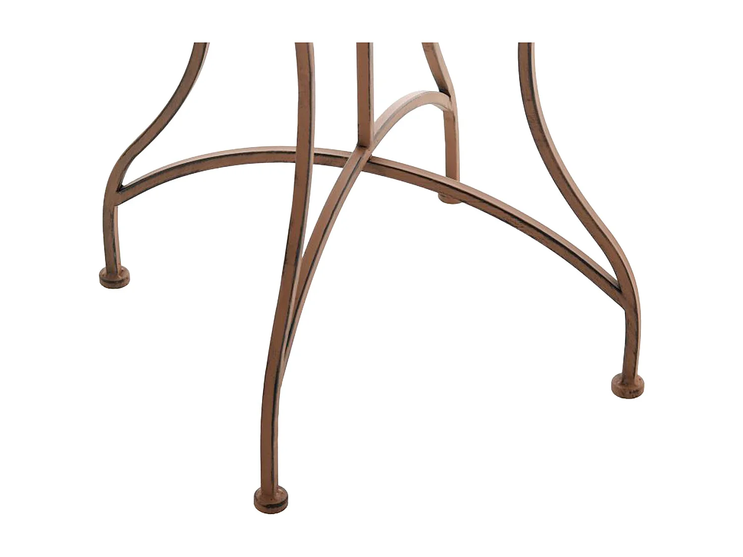 Table d'appoint de jardin - carré - Métal - 60 x 60 cm - Marron antique - Asina