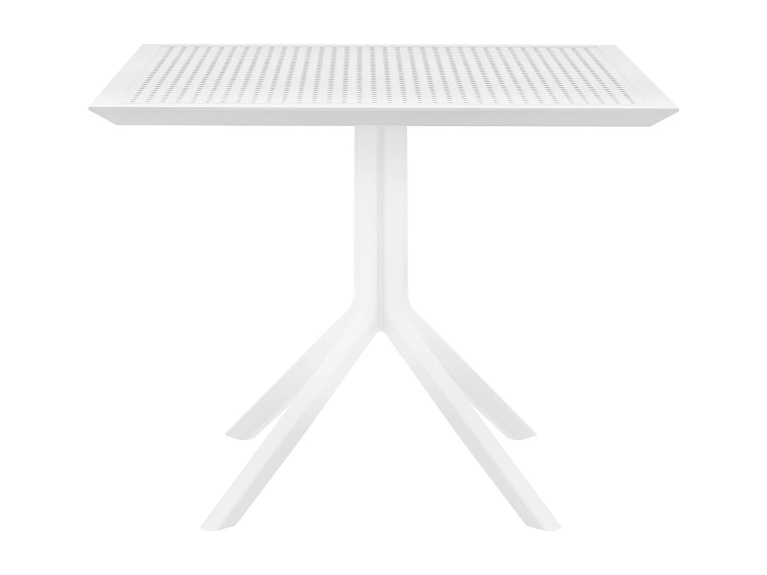 Bijzettafel tuin - vierkant - Kunststof - 80 x 80 cm - wit - Sky