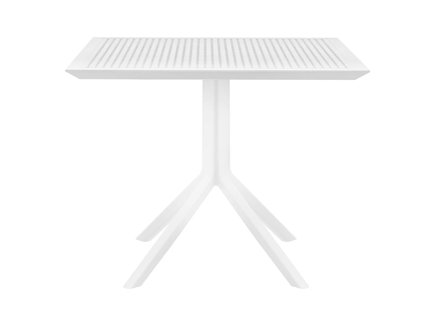 Table d'appoint de jardin - carré - Plastique - 80 x 80 cm - Blanc - Sky