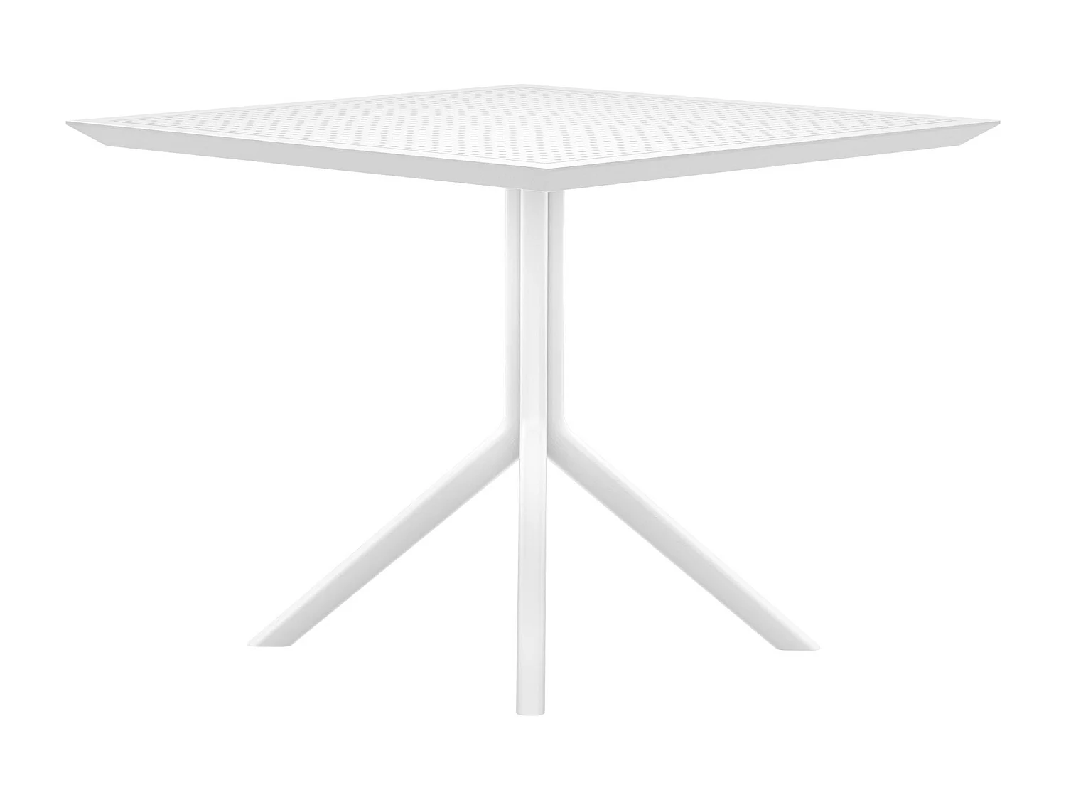 Table d'appoint de jardin - carré - Plastique - 80 x 80 cm - Blanc - Sky
