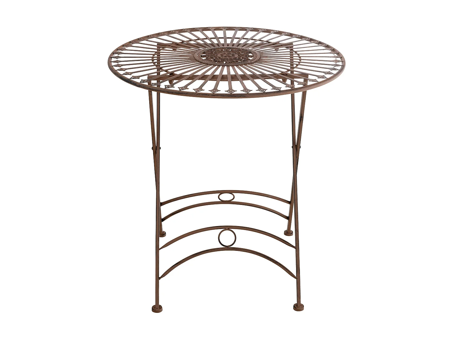 Bijzettafel tuin - rund - Metalen - Marron antique - Tegal